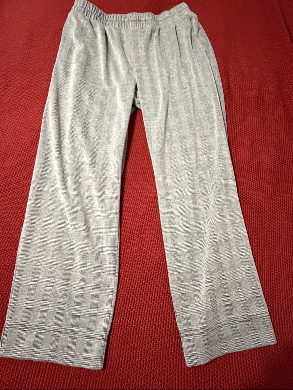 a new day Gray Plaid Skinny Pull-On Pants